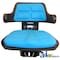 A & I Products Wrap Around Back w/ Arms, Plastic, BLUE, 300 lb / 136 kg Weight Limit 22.5" x10" x18" A-W223BU - alternate 2